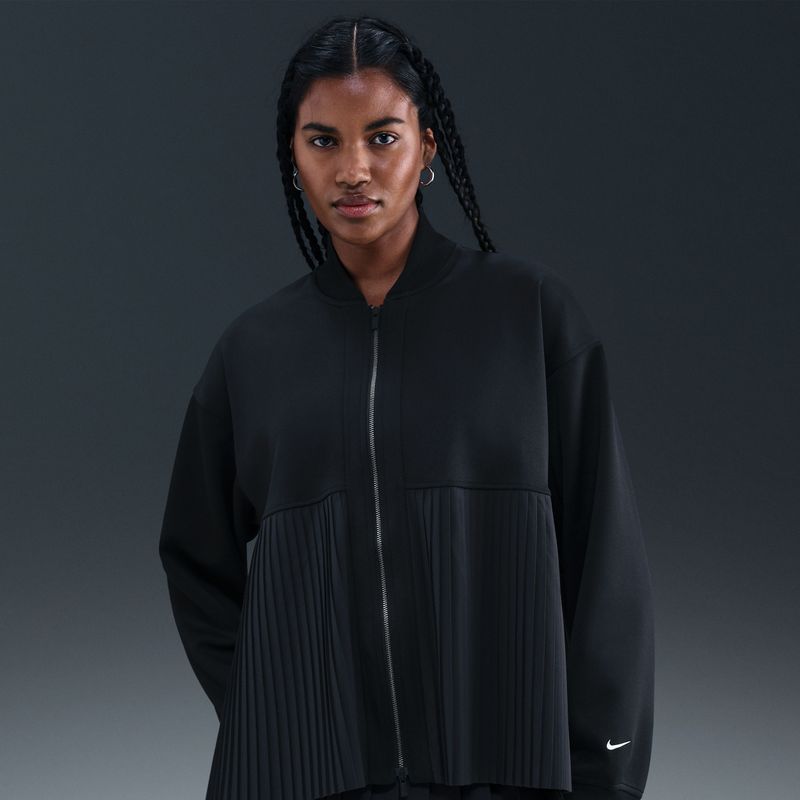 Nike - Geplooide Damesjas - Zwart