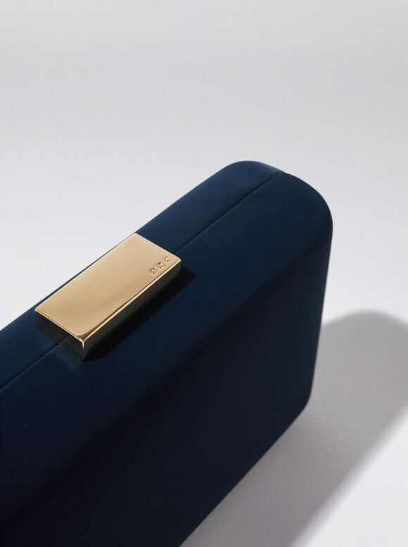 Bolsa de festa com alça de corrente - Azul marinho