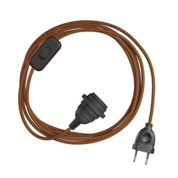 Plug-in hanglamp   fitting bruin