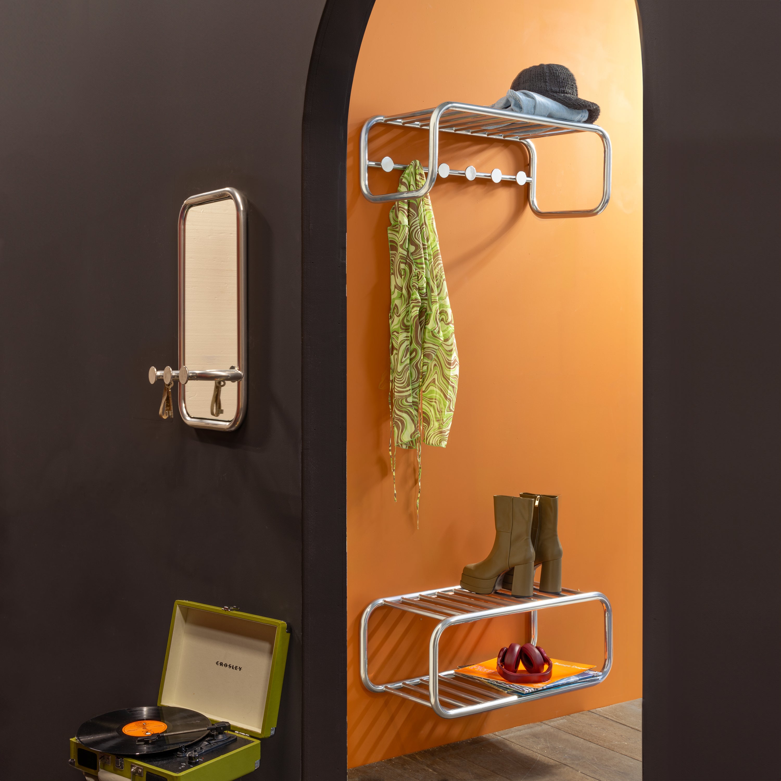 SPINDER DESIGN RETRO Schoenenrek - Groovy Chrome