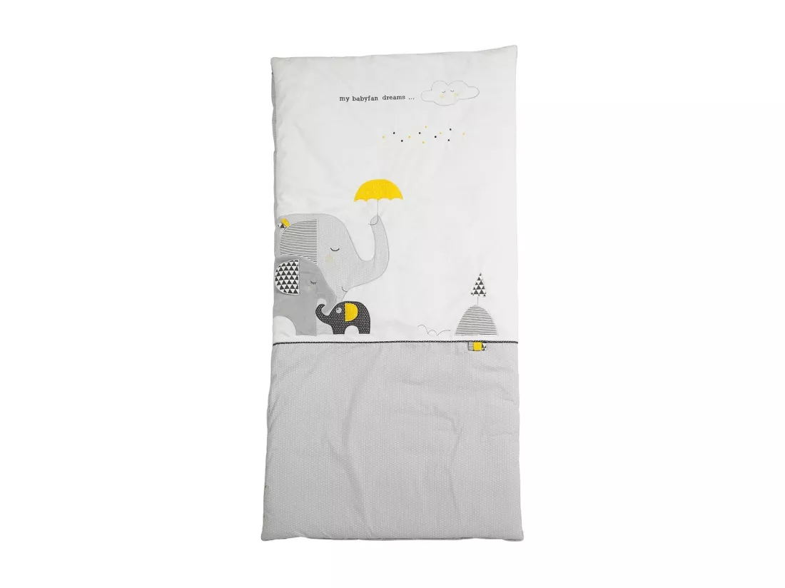 Edredon pour lit bébé en coton gris