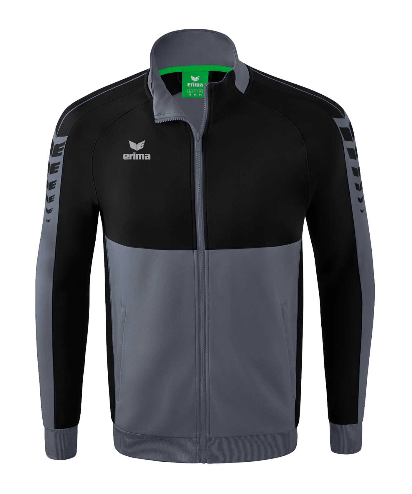 Erima Six Wings Trainingsjacke Kids Grau Schwarz