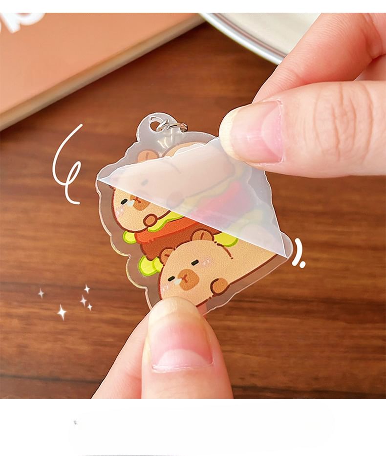 Worthbuy - Capybara acryl tasbedel (verschillende ontwerpen)