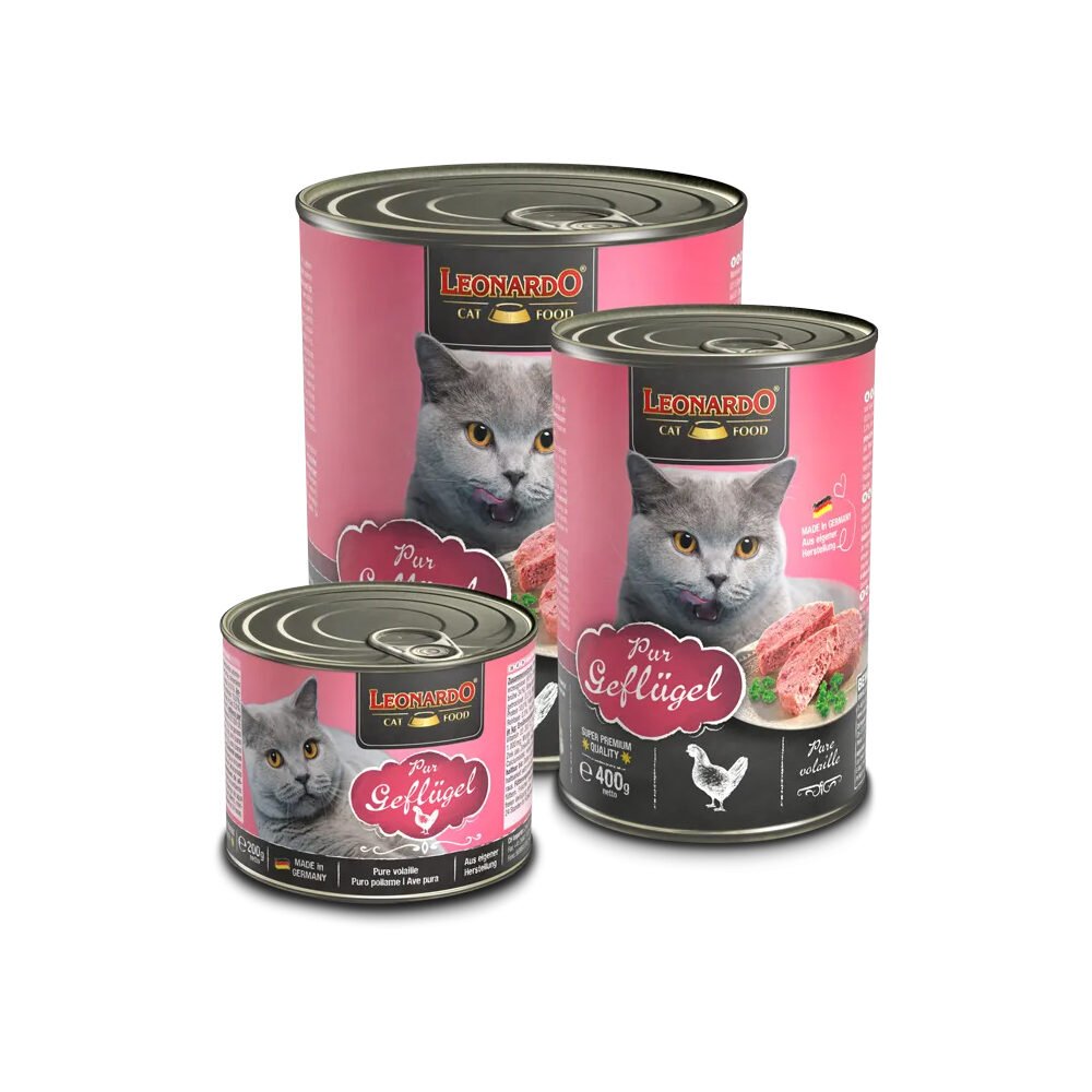 Leonardo Puur Pluimvee Natvoer voor katten