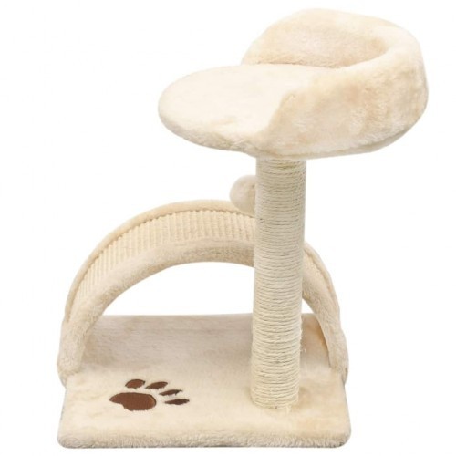 Arranhador de sisal bege para gatos