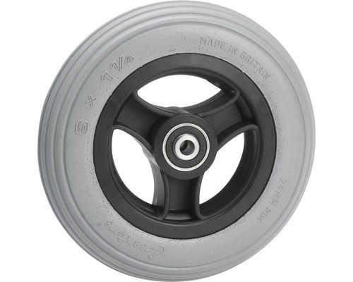 Tarrox lekvrij wiel met kunststof velg en kogellagers, draagvermogen tot 75 kg. 200x50x20 mm