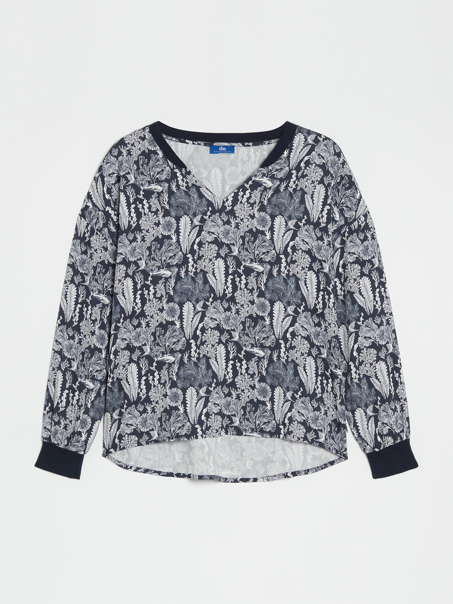 Blouse Femme A Motif Nautique Marine