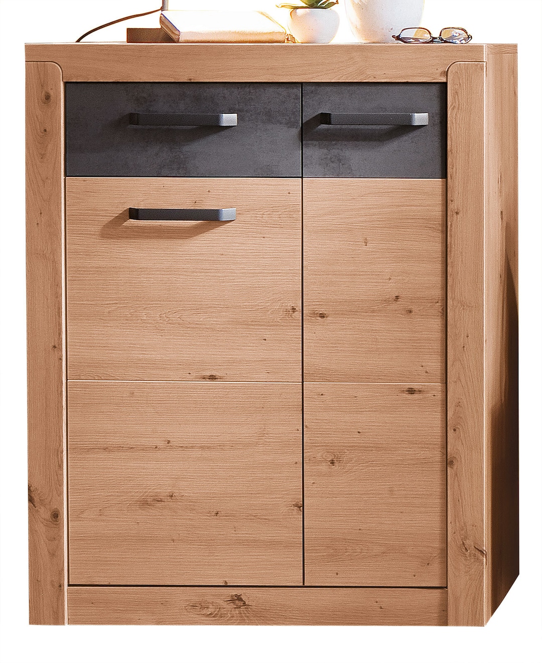 vito Kommode 77 x 99 cm Holznachbildung Balkeneiche