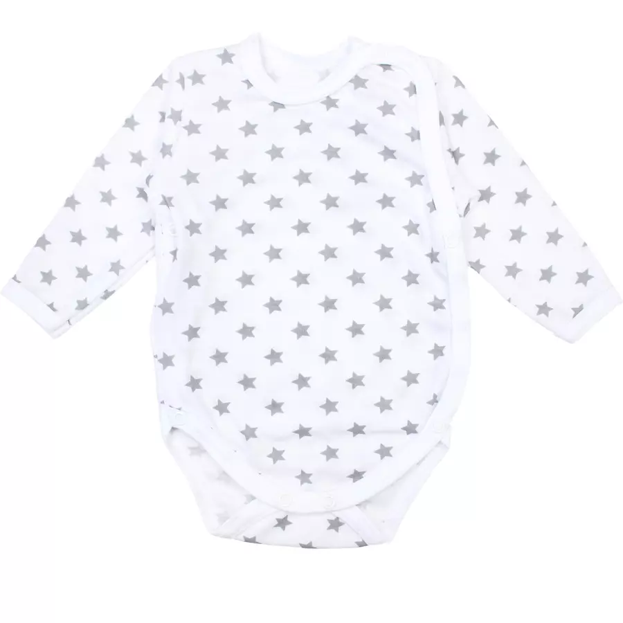 TupTam Baby Langarm Wickelbody 5er Pack grauweiß