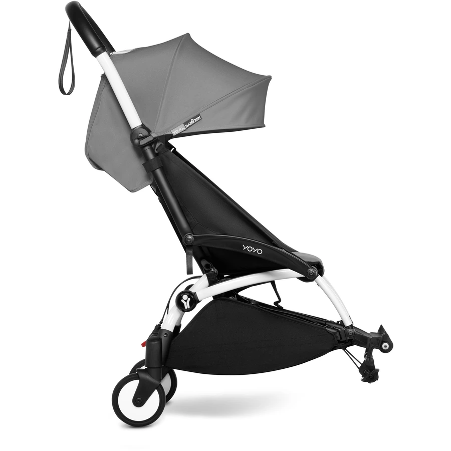 BABYZEN Kinderwagen YOYO 6+ connect White mit Textilset Grey