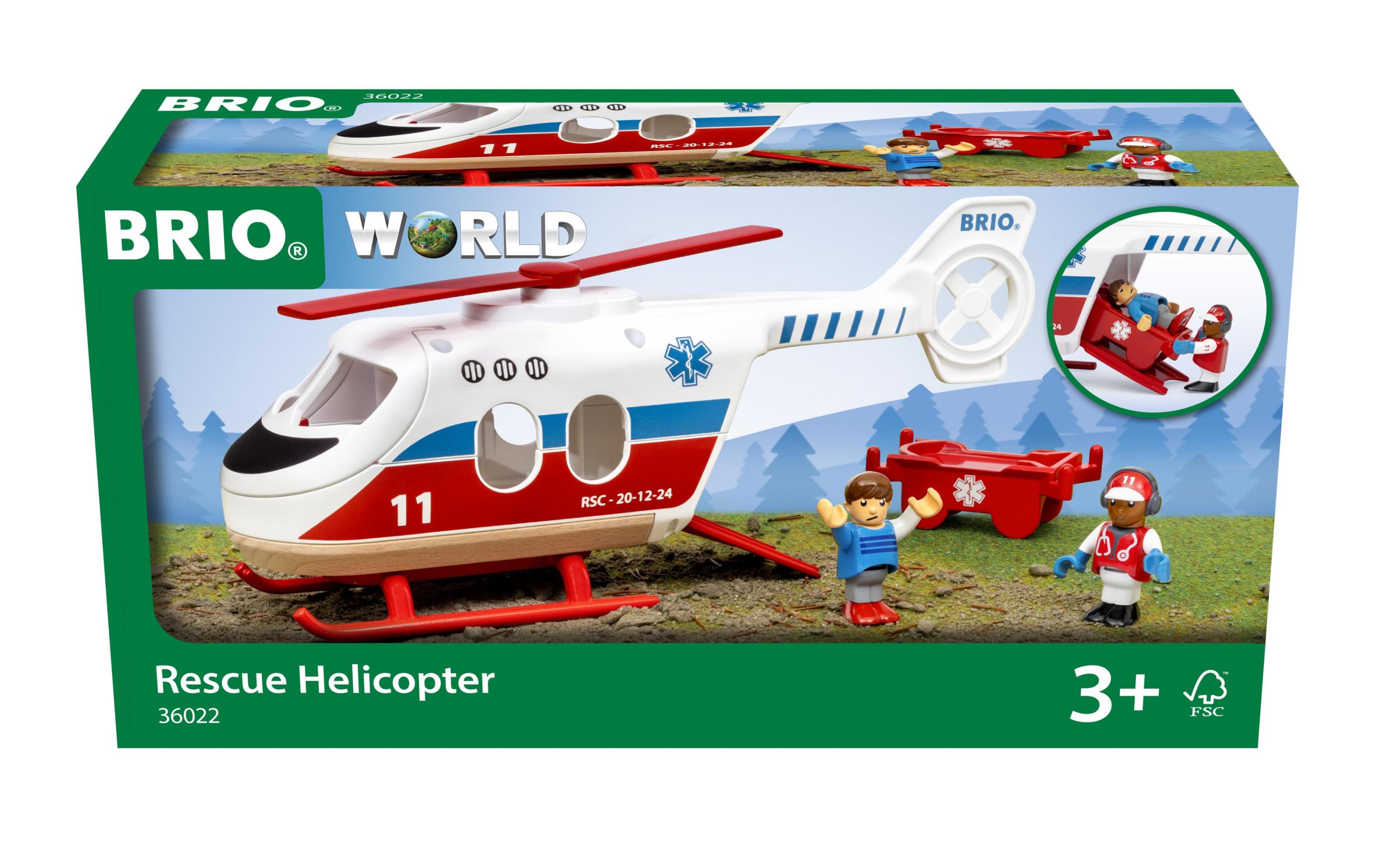 Holz-Hubschrauber WORLD - RESCUE 4-teilig