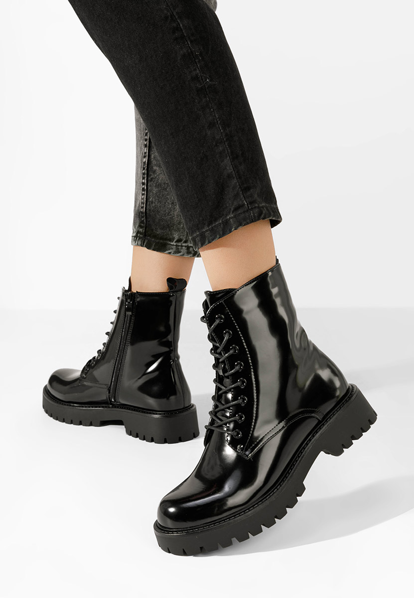 Bottines rangers femme noirs Sarissa