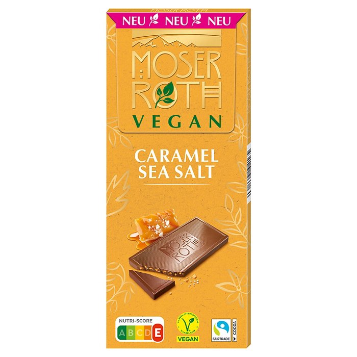 MOSER ROTH Vegane Schokolade 125 g, Karamell-Meersalz