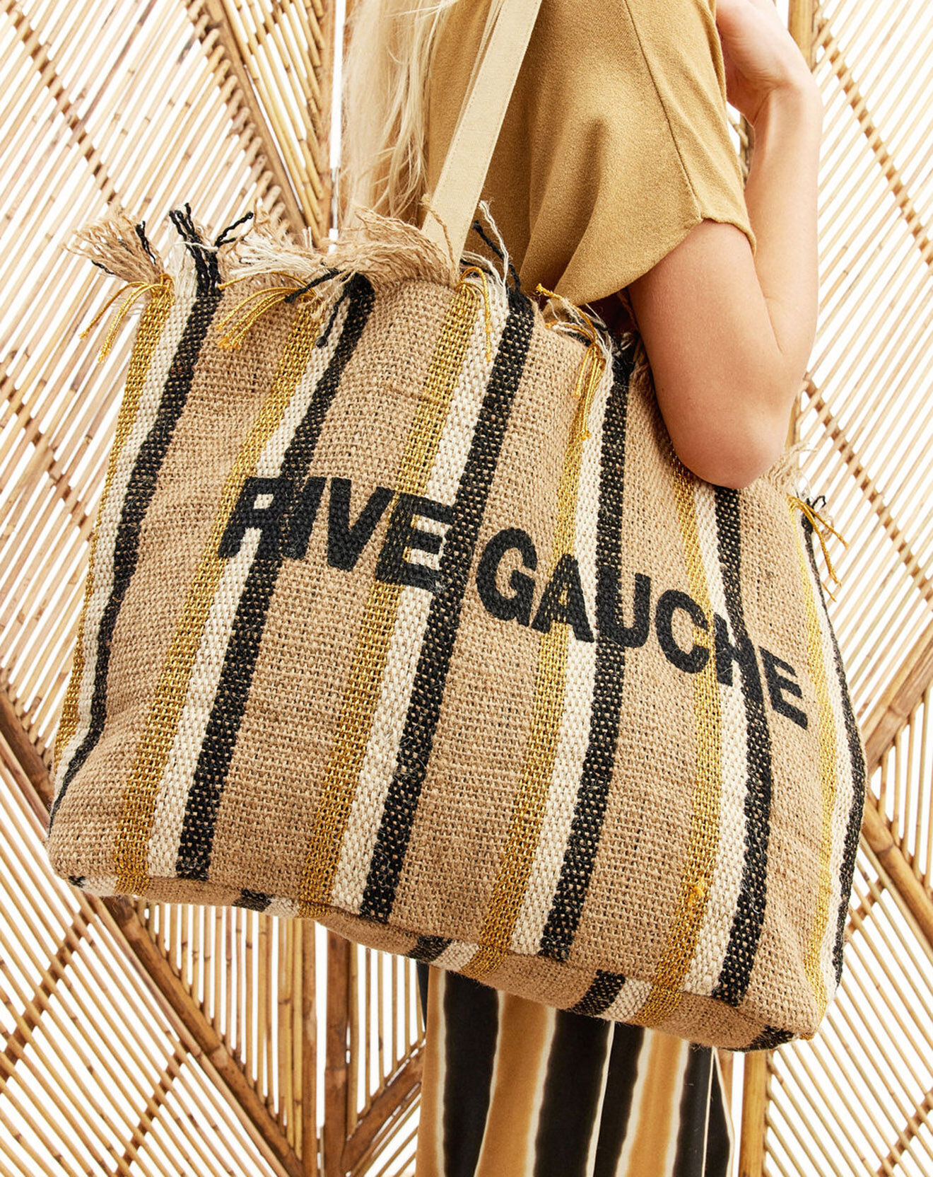 Lauren Vidal Sac doré - 35x53x15 cm