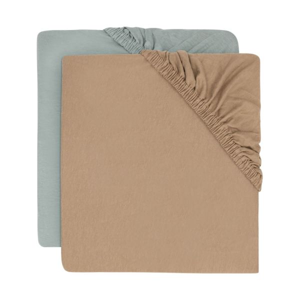 Jollein Hoeslaken Jersey - 2 Stuks - 70\/75 x 140\/150 cm