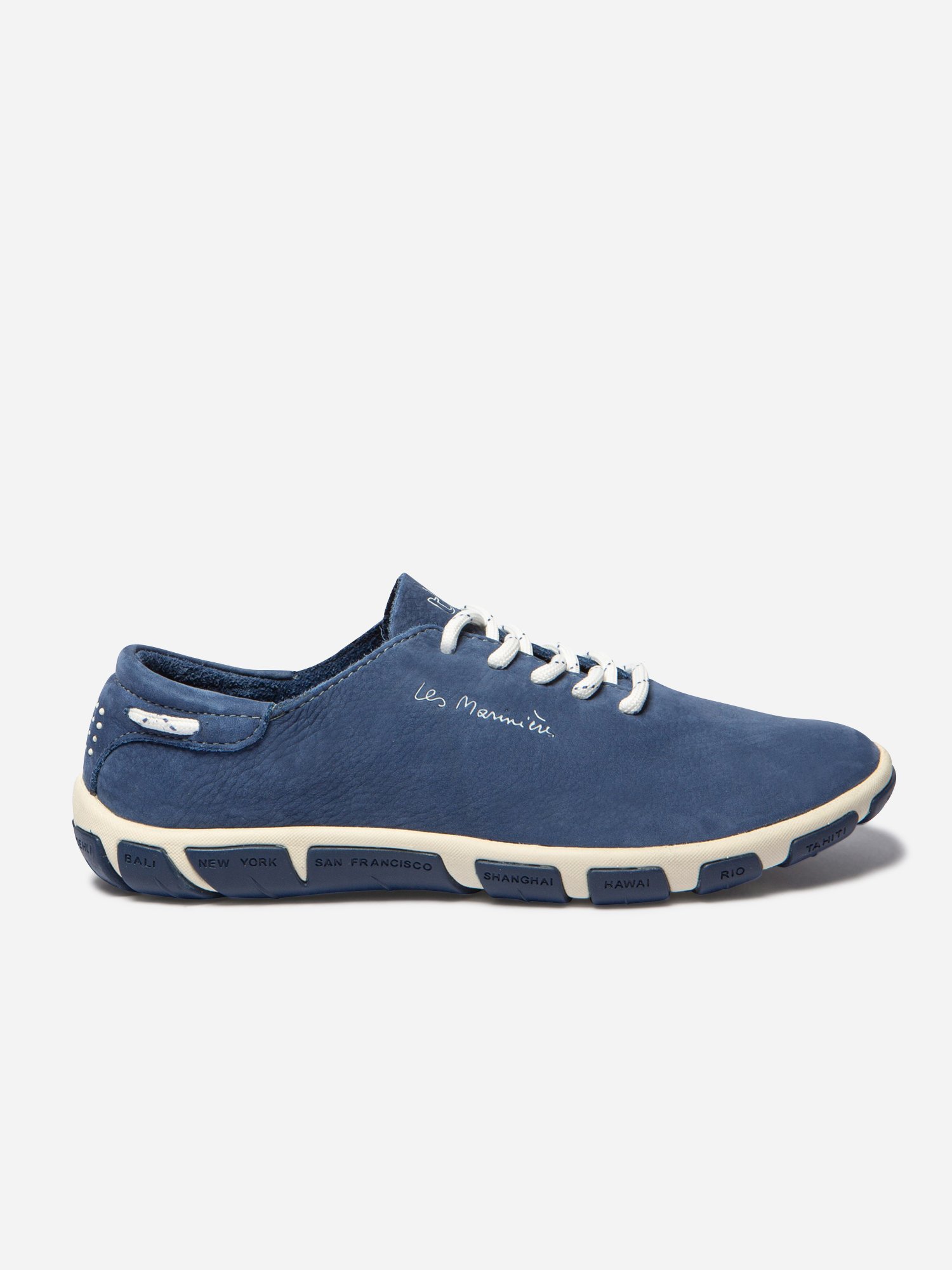 Tennis Femme Confort Nubuck Bleu
