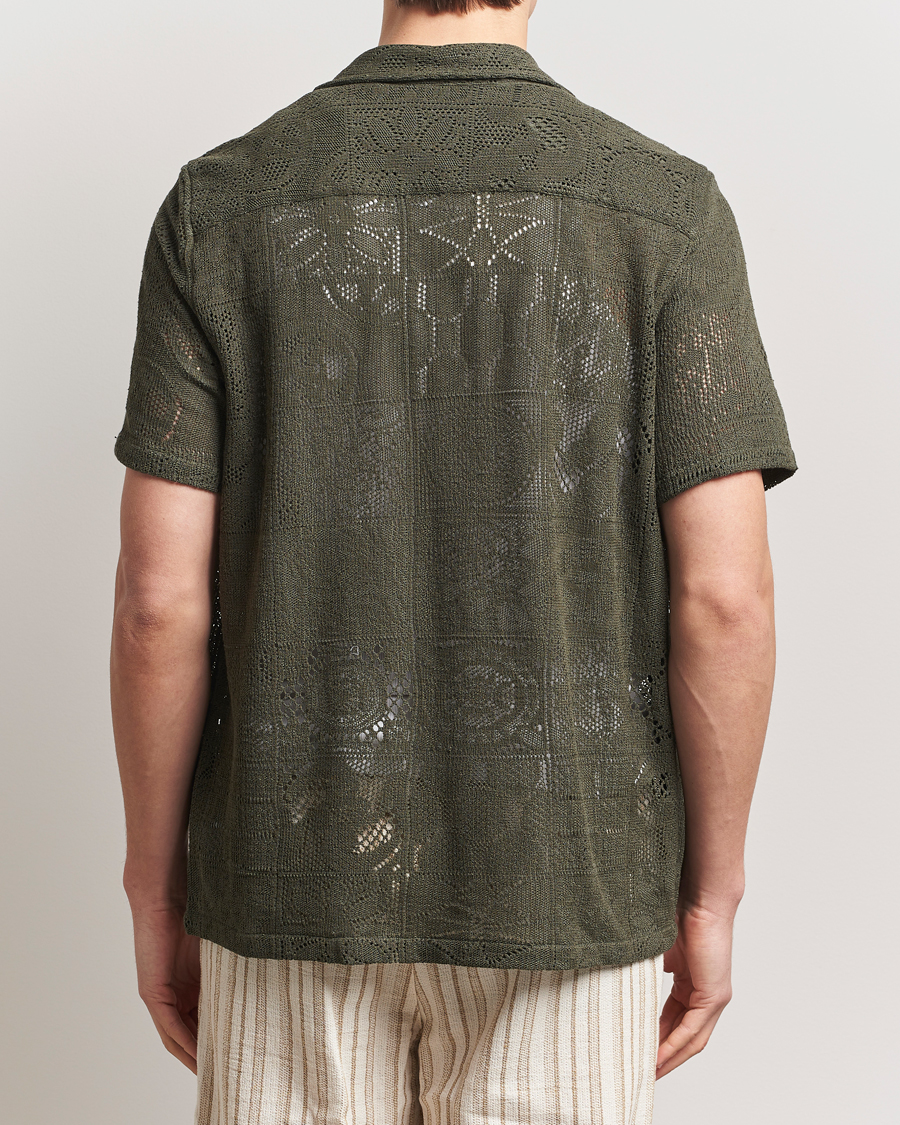 Les Deux Hector Lace Short Sleeve Shirt Green
