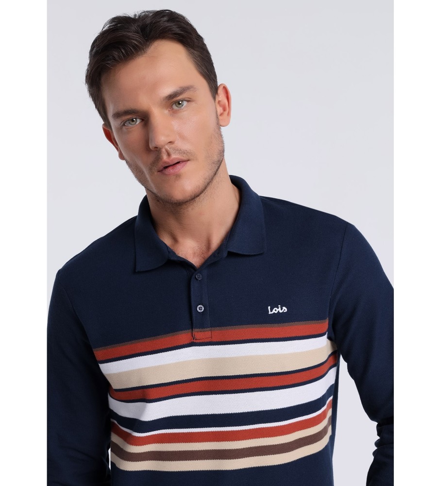 Polo de manga comprida Lois 131991 Azul Marinho