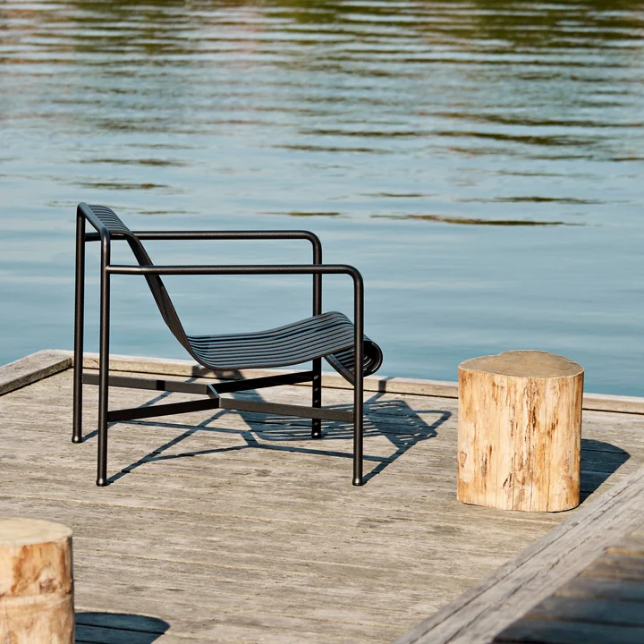 HAY - Palissade Lounge Chair low, hot galvanised (2er-Set)