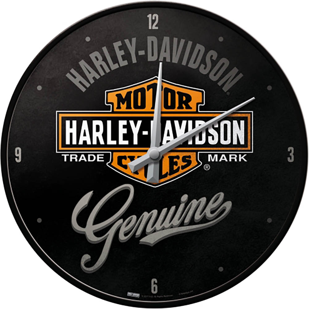 nostalgic art - Horloge murale Harley-Davidson Noir / Gris / Orange