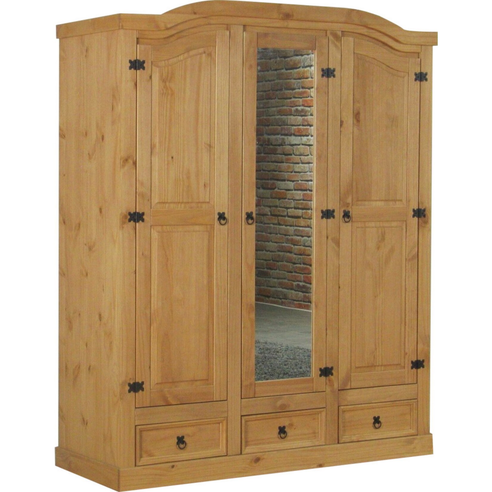 3 trg Kleiderschrank New Mexico (B)157 x (H)193 x (T)57cm