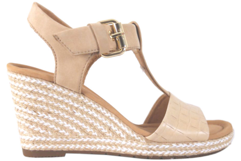 GABOR SANDFARVET LET SANDAL I GLAT SKIND OG NUBUCK