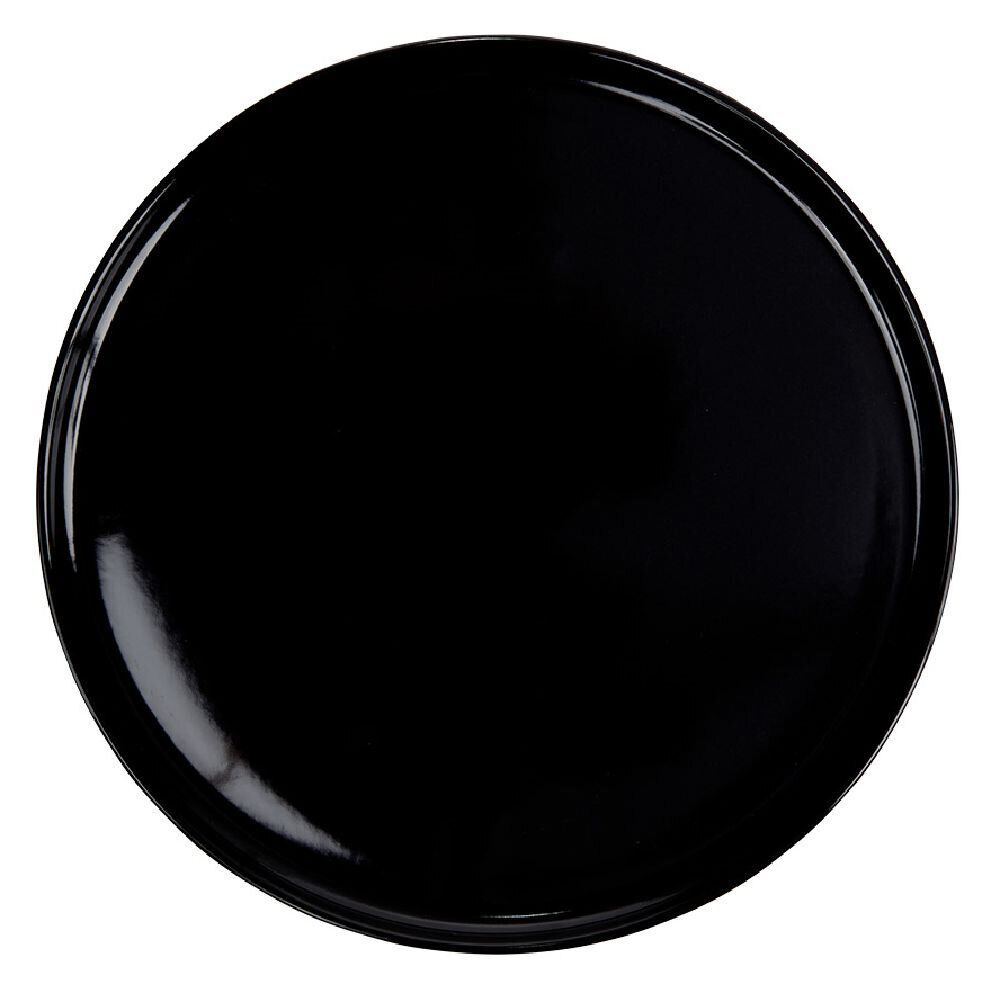 Assiette ronde plate Nordic porcelaine noir