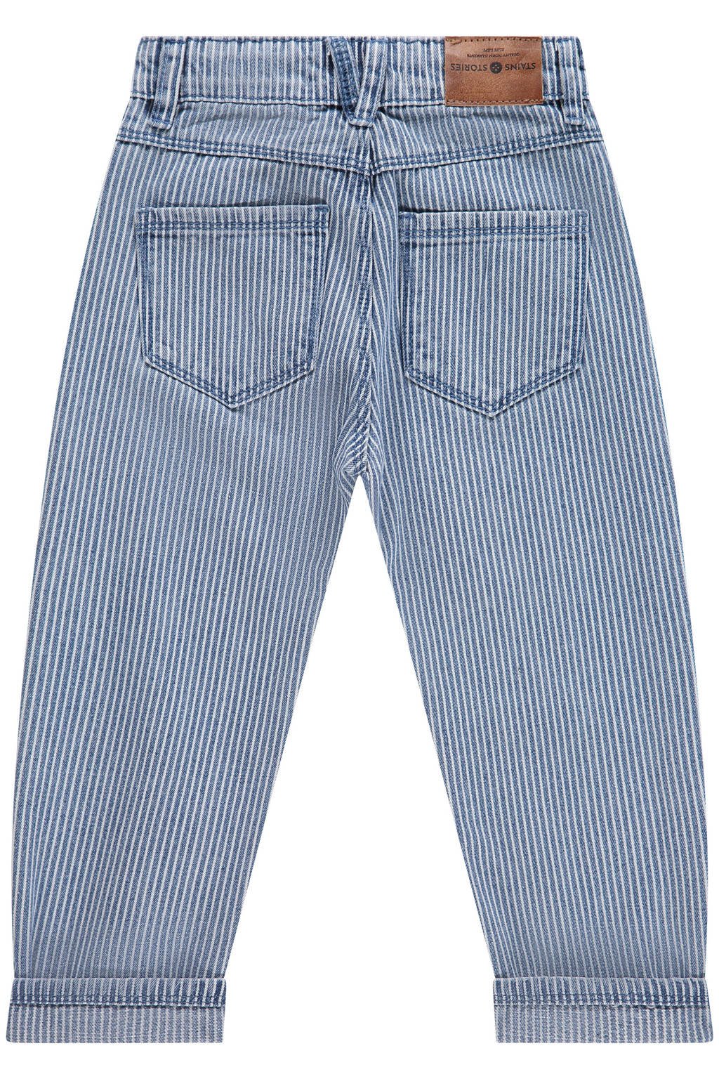 Stains&Stories loose fit jeans blauw