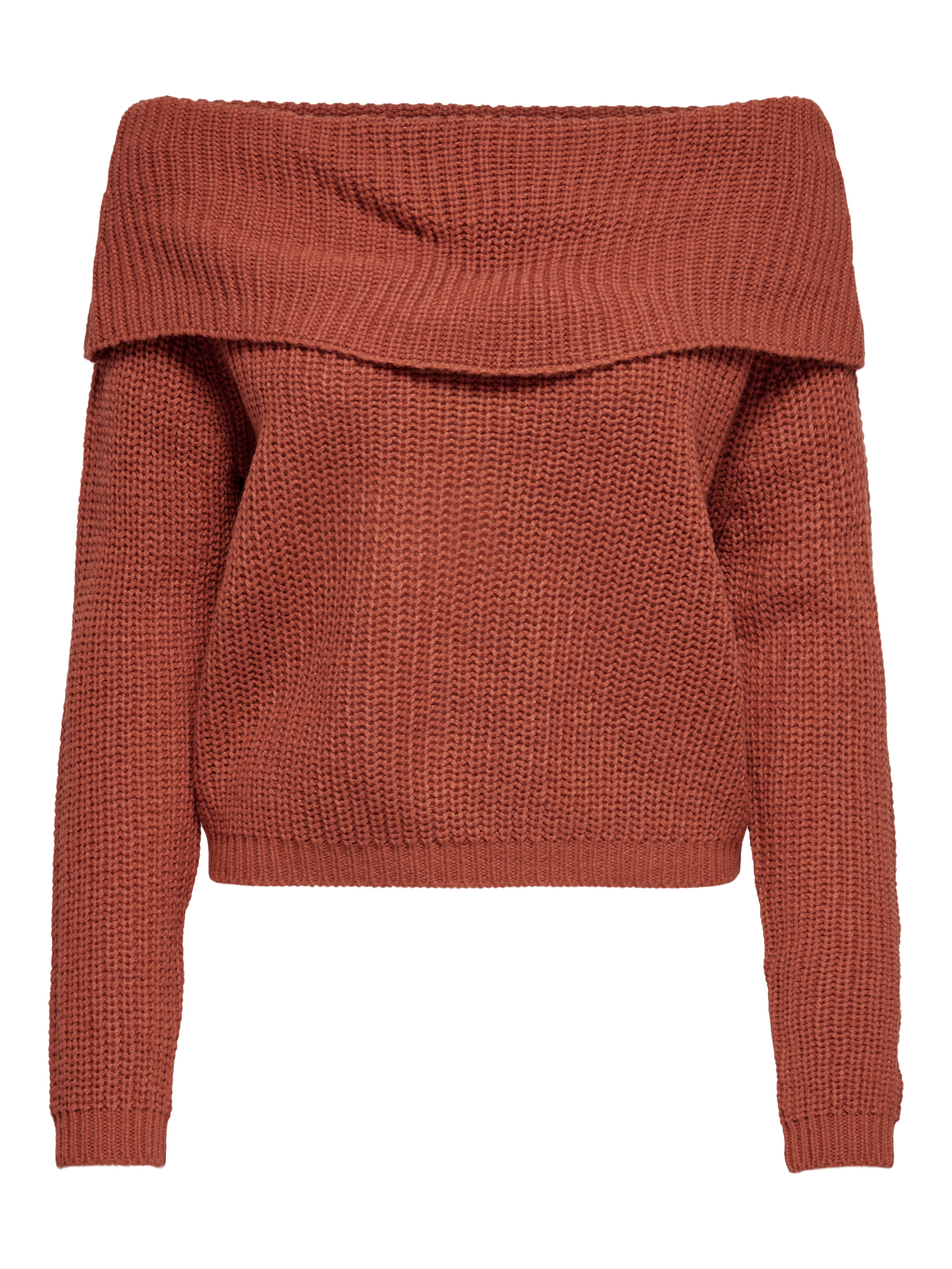 JDYJUSTY Strickpullover Burnt Brick