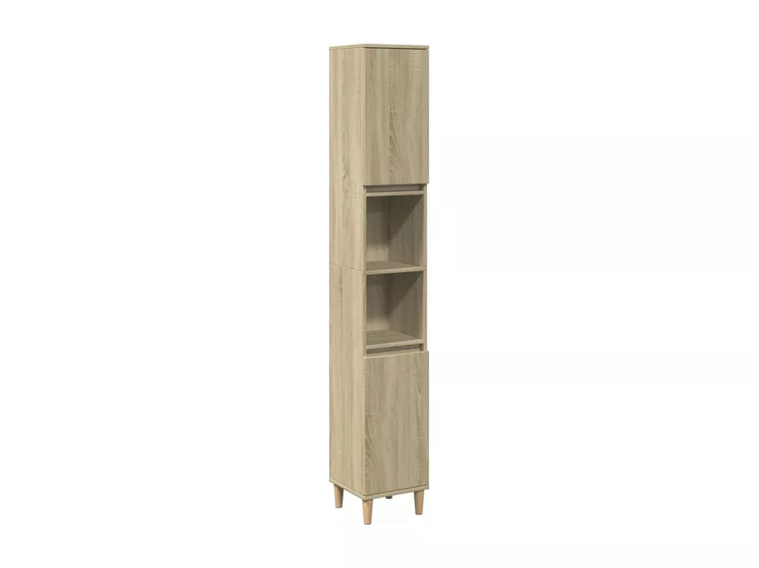 Armoire salle de bain chêne sonoma 30x30x190 cm