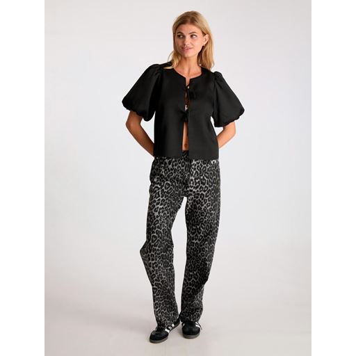 Neo Noir Simona Leopard Bukser, Grey Leopard, 38