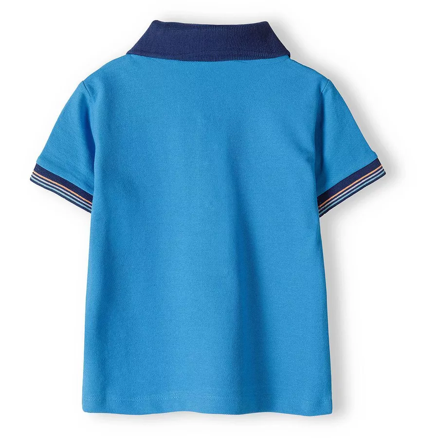 MINOTI Polohemd und Shorts im Set TürkisDunkelblau