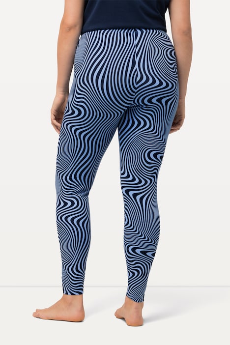 Jersey-Leggings, bedruckt, Stretchjersey, Elastikbund
