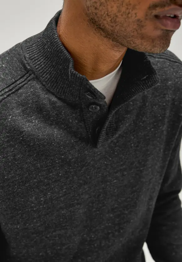 Troyer Strickpullover - anthra grey melange