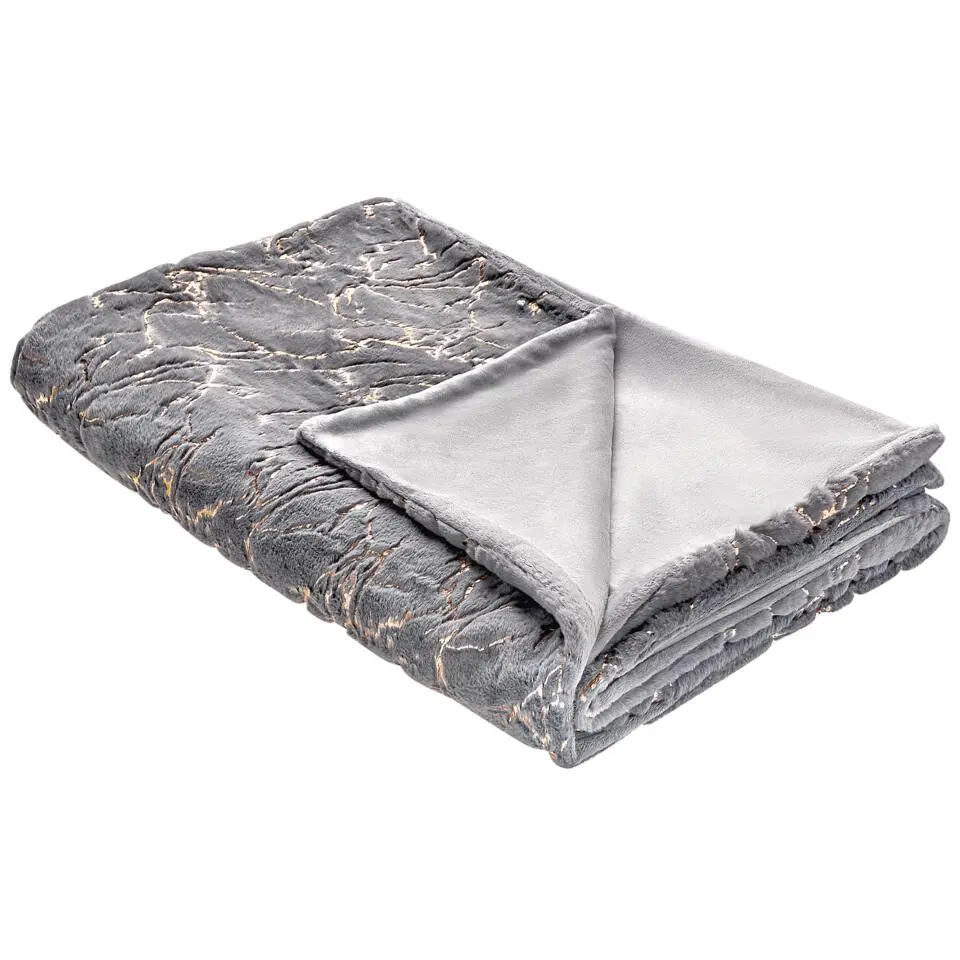 GODAVARI - Plaid - Grijs - 150 x 200 cm - Polyester