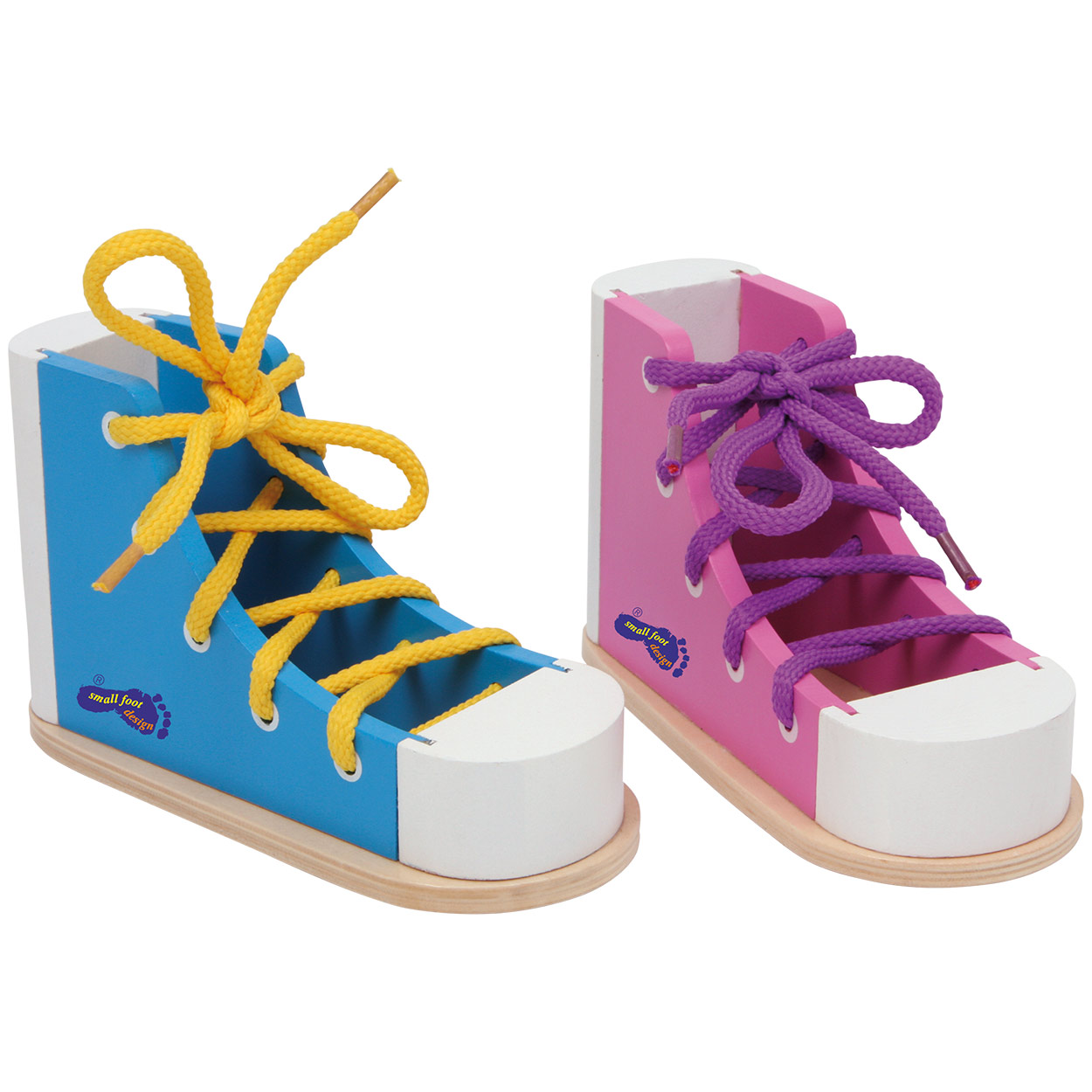 Small Foot-Houten Rijgschoenen, 2st.