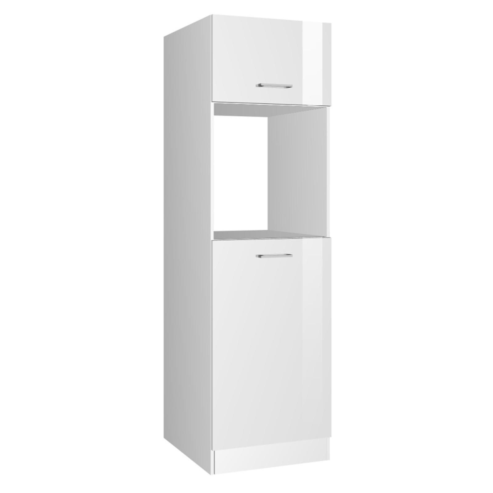 Ofenumbauschrank ROM - weiß Hochglanz - 60 cm