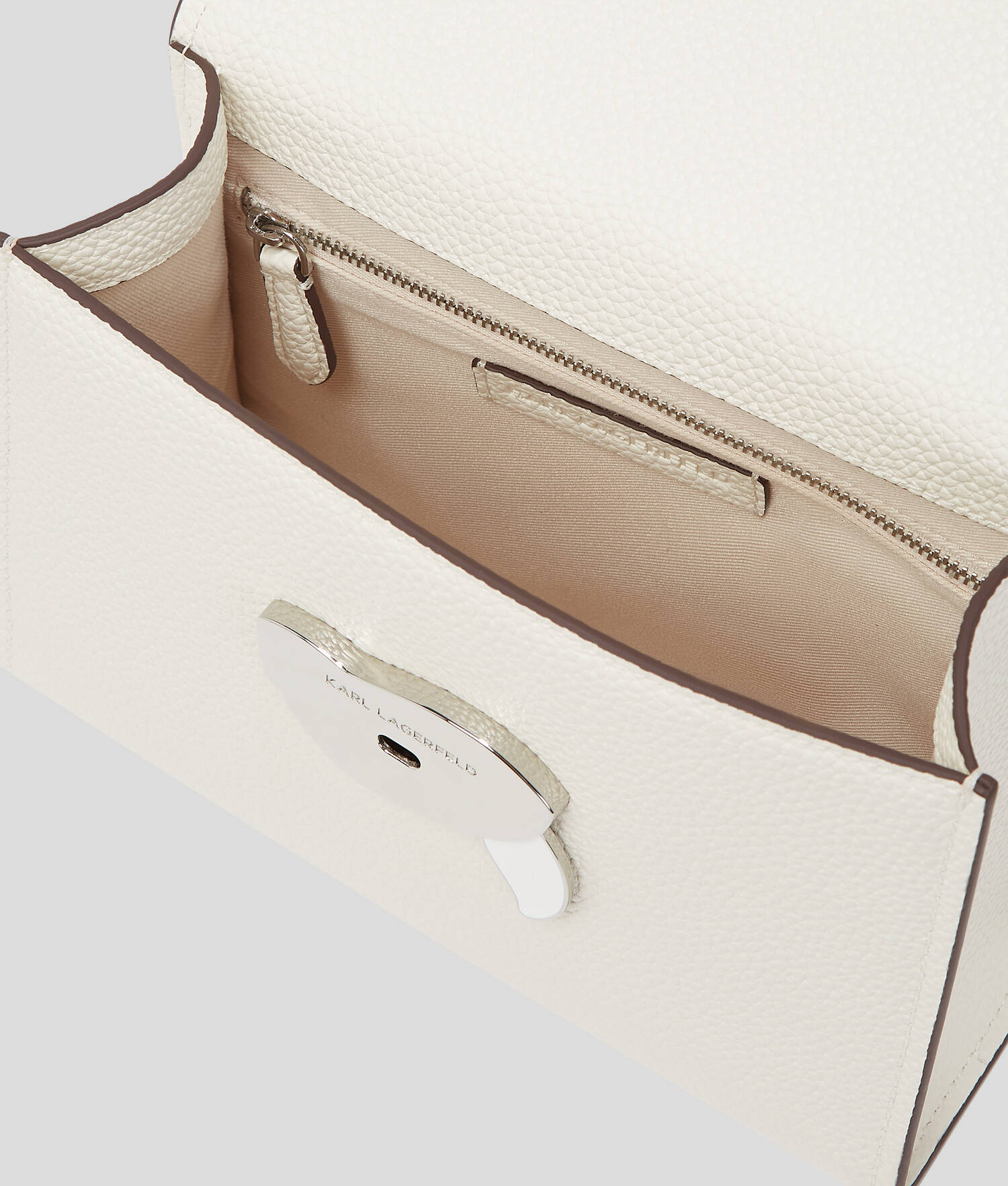 SAC BANDOULIÈRE GRAINÉ IKON - Blanc Cassé