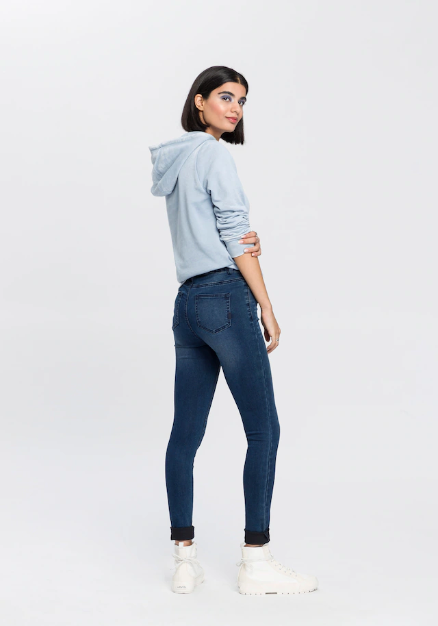 Arizona Skinny-fit-Jeans »Ultra Stretch«, extra-enger Beinschnitt,  hohe Leibhöhe,  knöchellang