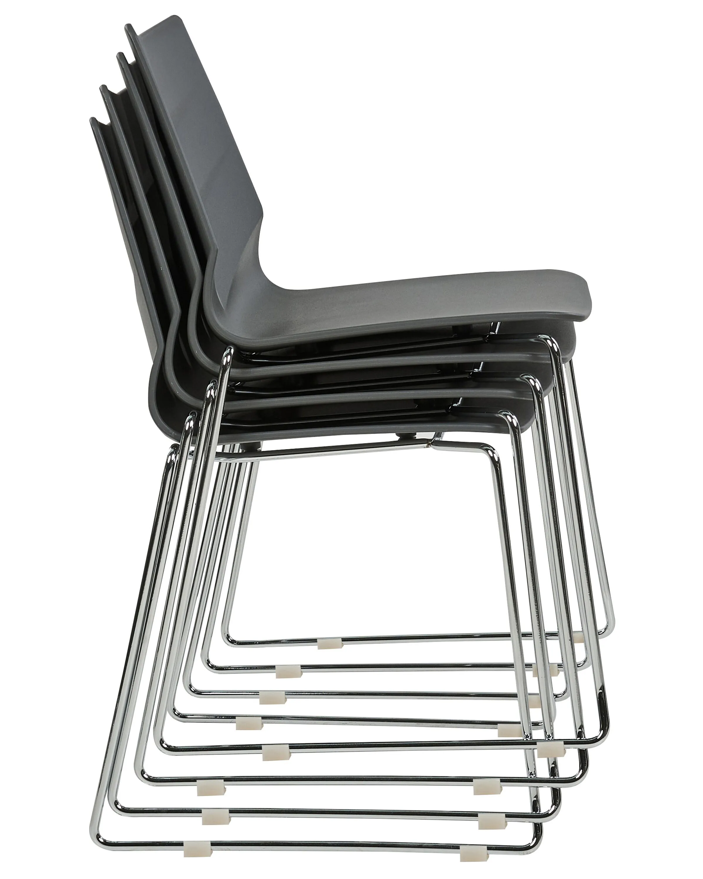 Set van 4 eetkamerstoelen HARTLEY Donkergrijs