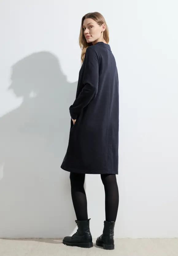 Kleid mit Volumenkragen - universal blue