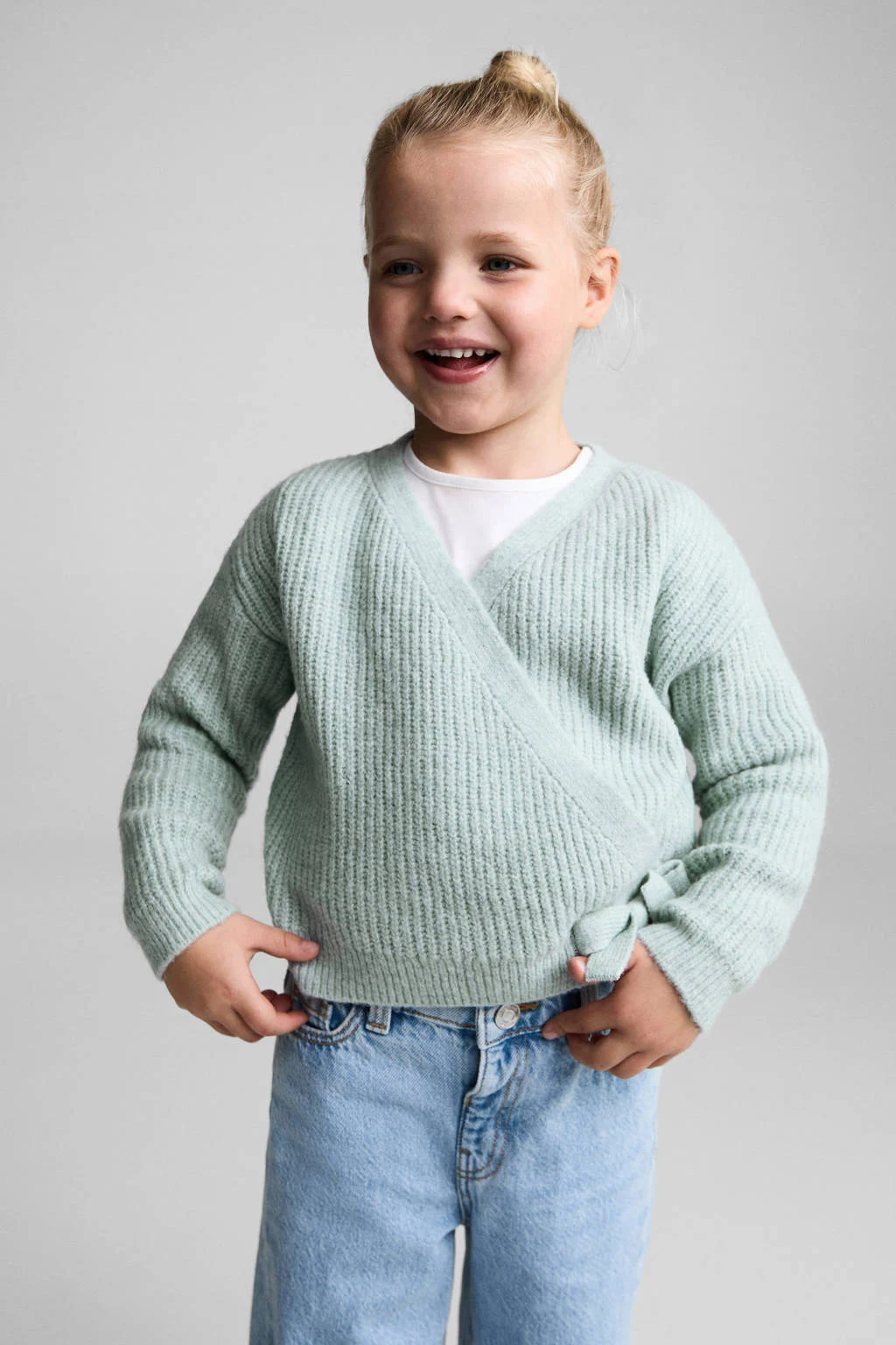 Mango Kids wikkelvest lichtgroen