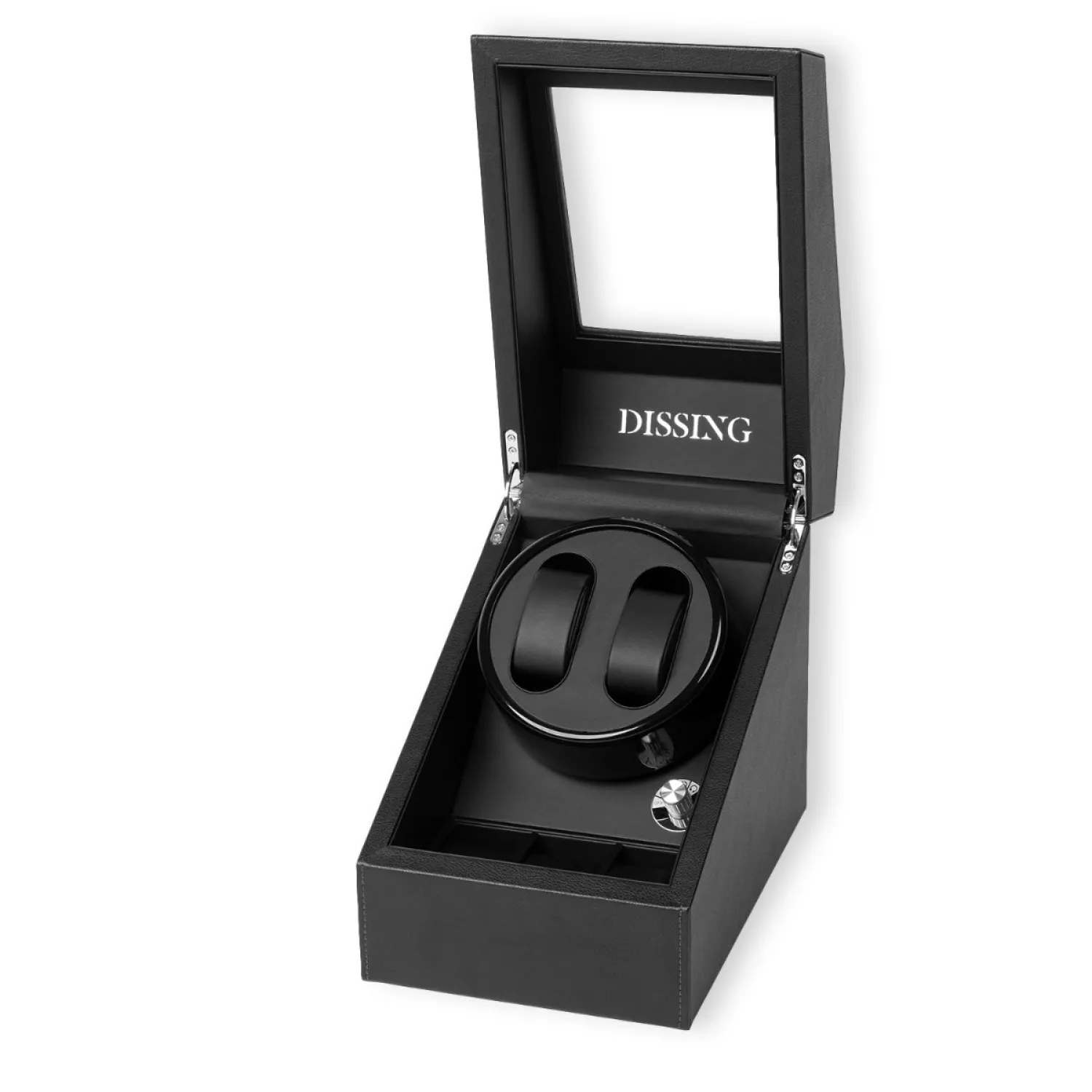 Dissing Watch Winder 2 ure Sort Imiteret Læder 0000275