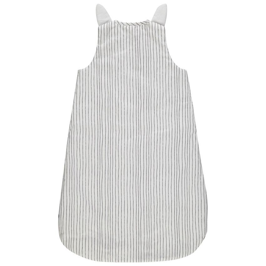 Turbulette sans manches zèbre à détails brodés - Gris