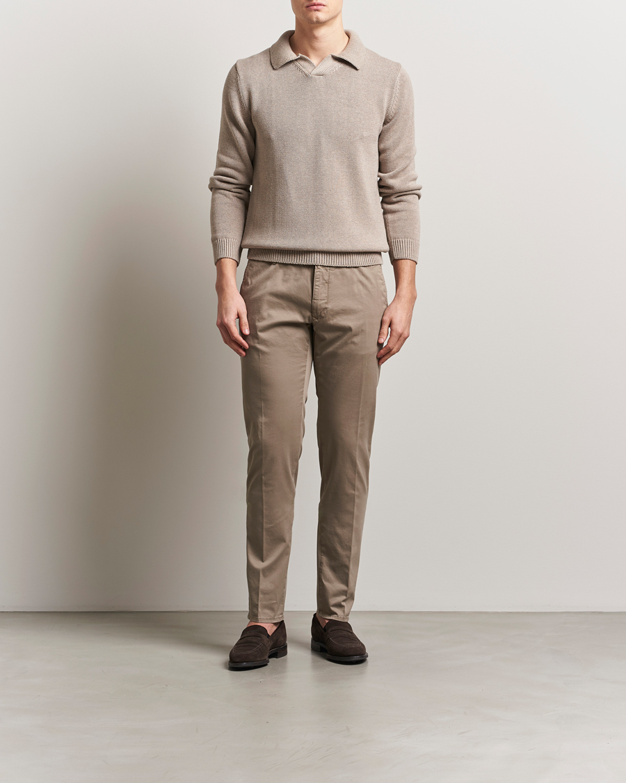 Incotex Slim Fit Garment Dyed Slacks Brown