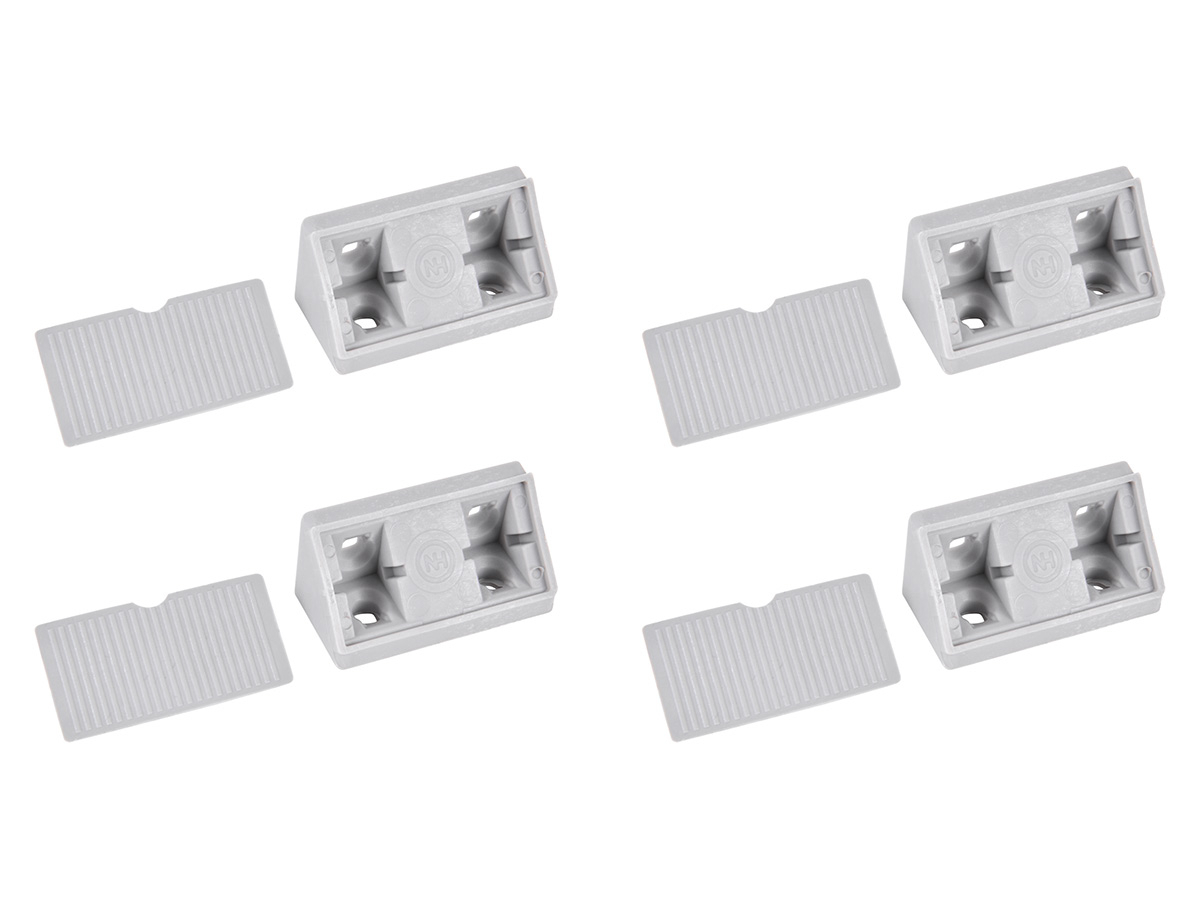 Fjord hoekverbinders met afdekkap - grey