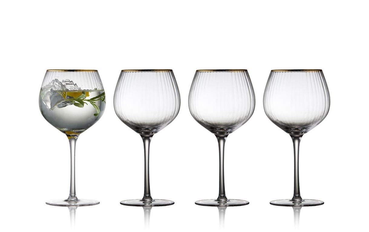 Gin Glas Palermo Gold 4 Stück, 65 clGläser mit feinem Goldrand
