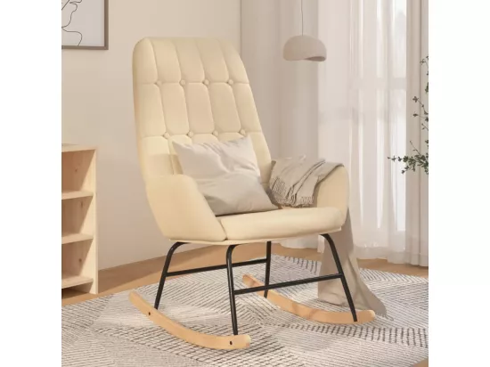 Chaise à bascule Crème Tissu