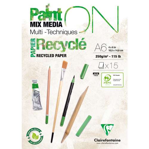 Clairefontaine Paint ON Mixed Media, Recyclingpapier