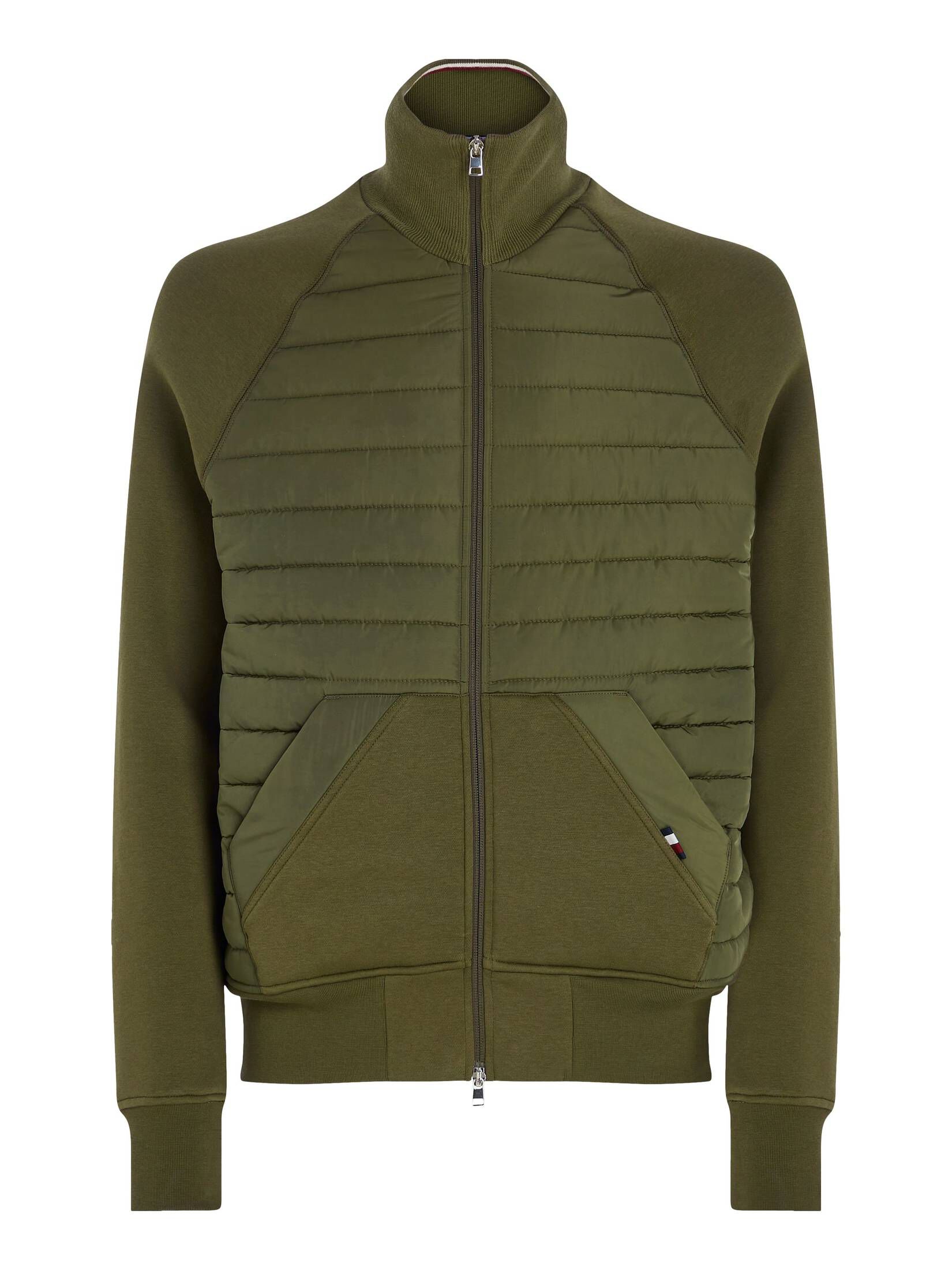 Tommy Hilfiger| Herren Sweatjacke MIX MEDIA ZIP THRU STAND COLLAR